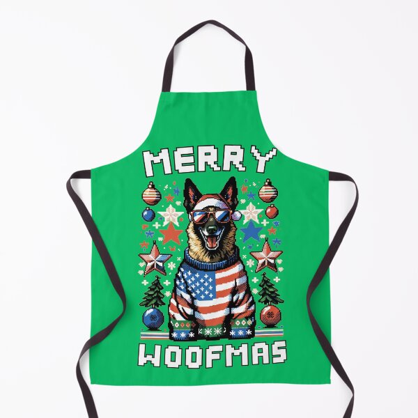 Item preview,  Happy Patriotic Belgian Malinois 'Maligator'  Dog in Ugly Christmas USA flag Festive Sweater | Merry Woofmas  designed and sold by TheMostLikely.