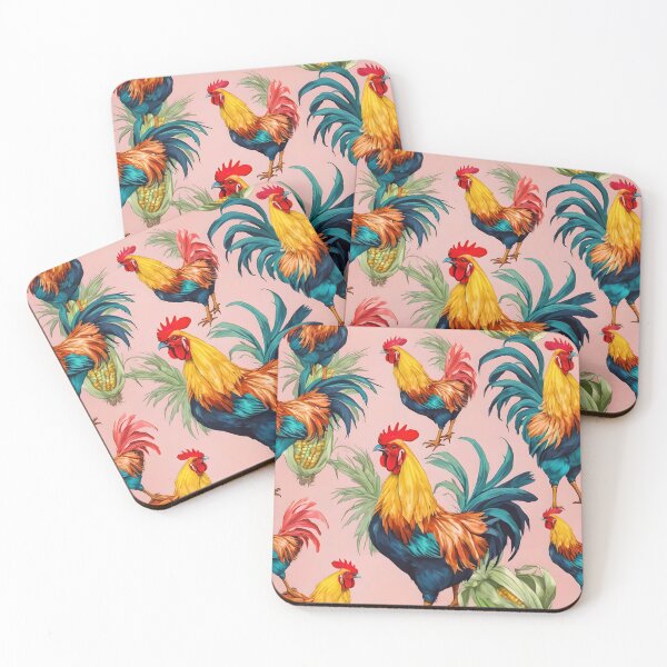Item preview, Roosters with ears of corn. designed and sold by Ciervo Primavera.