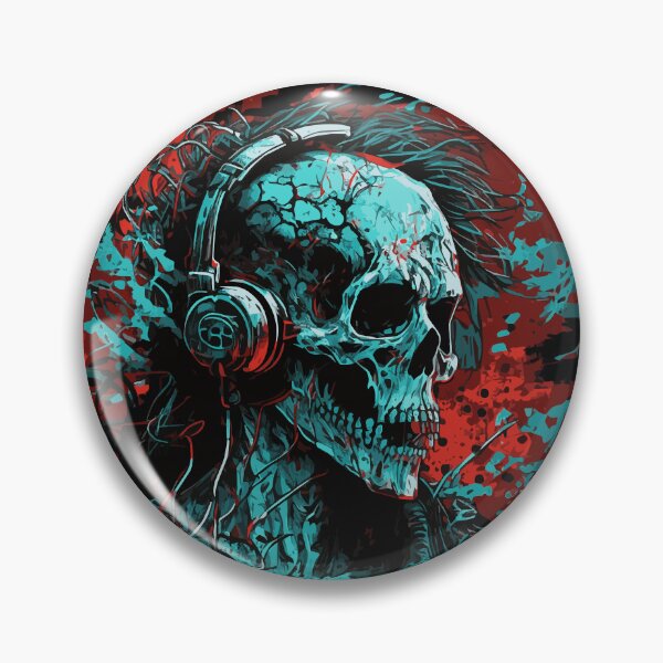 Item preview, Disc jockey de calavera zombie designed and sold by drizzd.