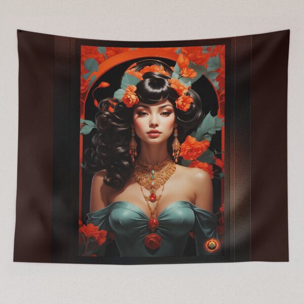 Item preview, Without A Doubt, It's Desire Pop Surrealism Captivating Portrait AI Concept Art by Xzendor7 designed and sold by Xzendor7 Digital Art Creations.