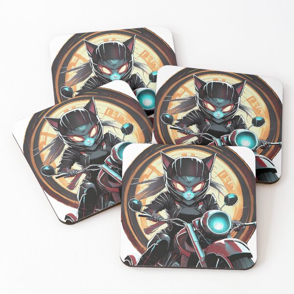 Item preview, Racer Kitty on a Motorcycle designed and sold by BADESIGNZZ.