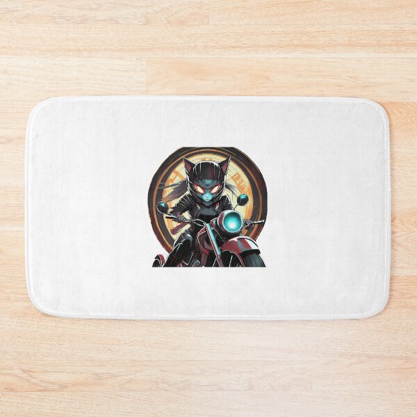 Item preview, Racer Kitty on a Motorcycle designed and sold by BADESIGNZZ.