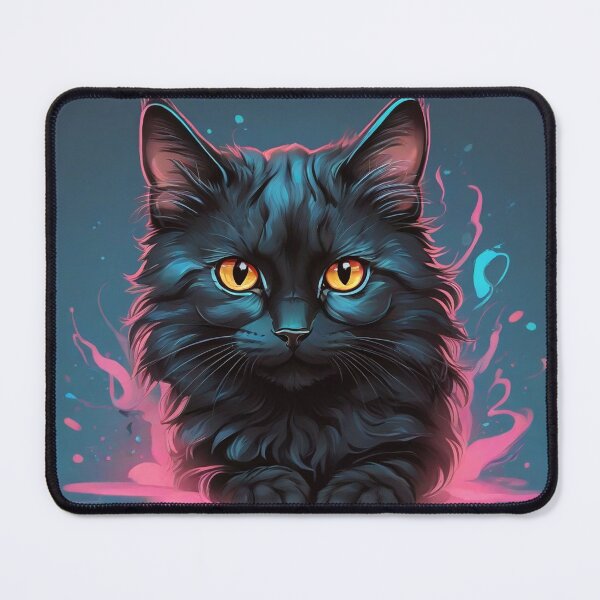 Item preview, cute black cat designed and sold by baspettersen.