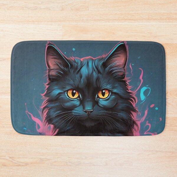 Item preview, cute black cat designed and sold by baspettersen.