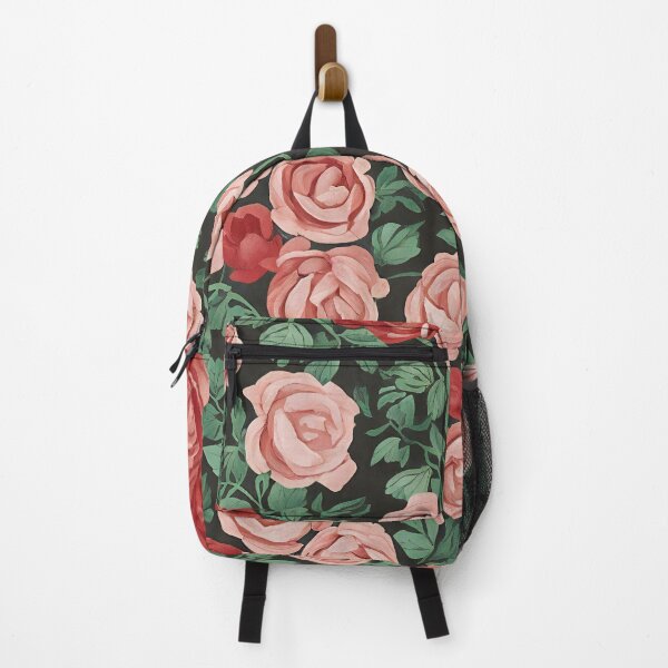 Item preview, Vintage Roses Pattern , Red Pink Roses with Green Leaves, Muted Colors designed and sold by TheRedPixels.