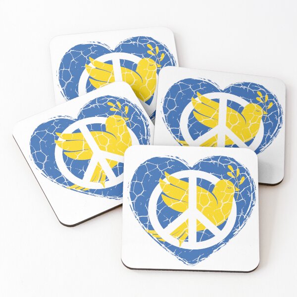 Item preview, Ukraine Peace Dove Heart Love Ukrainian  designed and sold by FlagX.