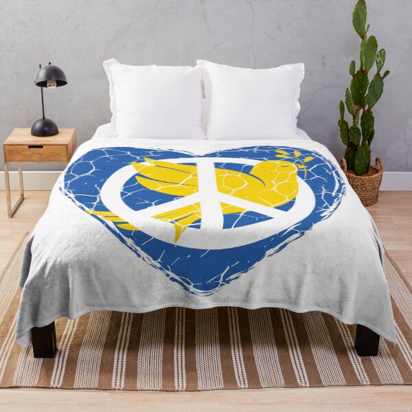 Item preview, Ukraine Peace Dove Heart Love Ukrainian designed and sold by FlagX.