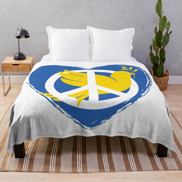Item preview, Ukraine Peace Dove Heart Love Ukrainian designed and sold by FlagX.