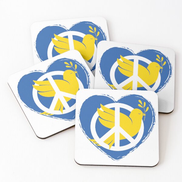 Item preview, Ukraine Peace Dove Heart Love Ukrainian  designed and sold by FlagX.