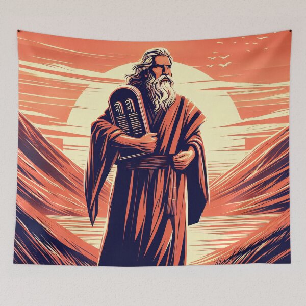 Item preview, Moses and the 10 Commandments designed and sold by ClassicRetroism.