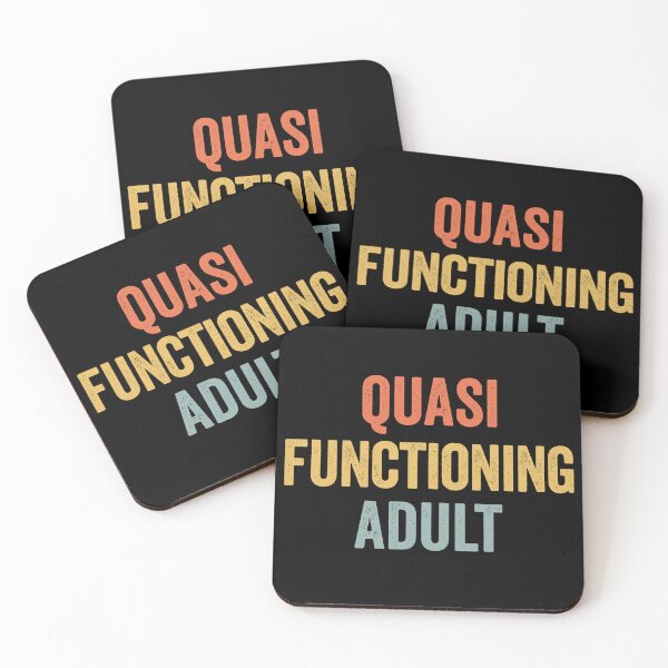 Item preview, Funny "Quasi Functioning Adult" distressed grunge design designed and sold by LuxindaSwirl.