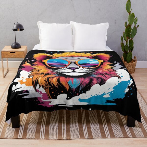 Item preview, Cool lion wearing sunglasses illustration designed and sold by NBSStore.