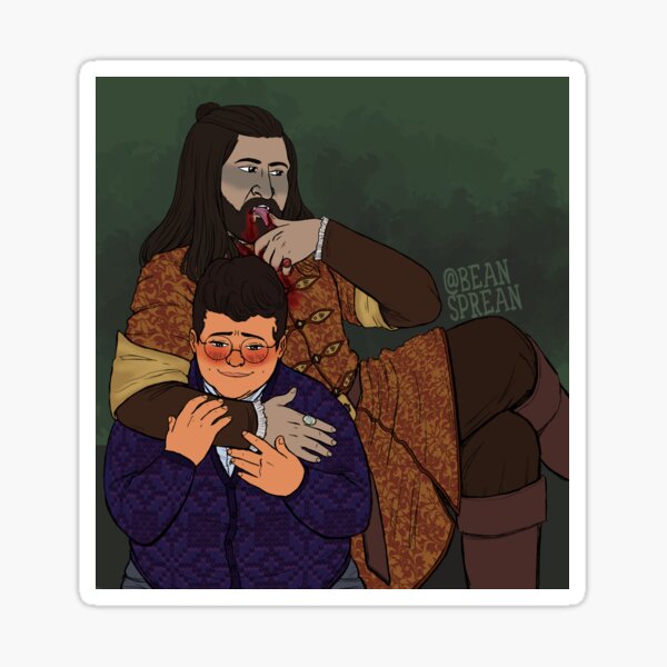 Aperçu de l'œuvre Câlin sanglant - Portrait de Nandor et Guillermo créée et vendue par beansprean-art.