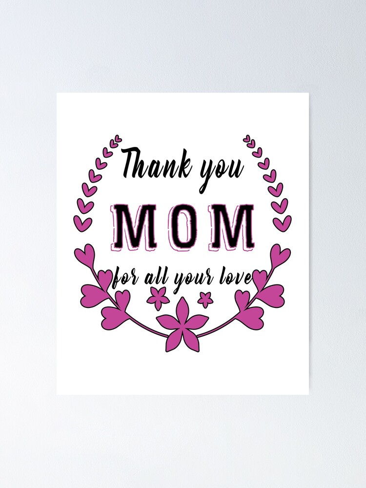 Poster Personalizzato Mom we Love you