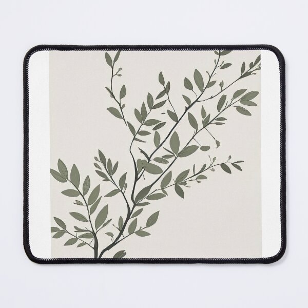 Item preview, Rama de hojas botánicas, arte de hojas mínimas, arte digital, rama de árbol designed and sold by TheRedPixels.