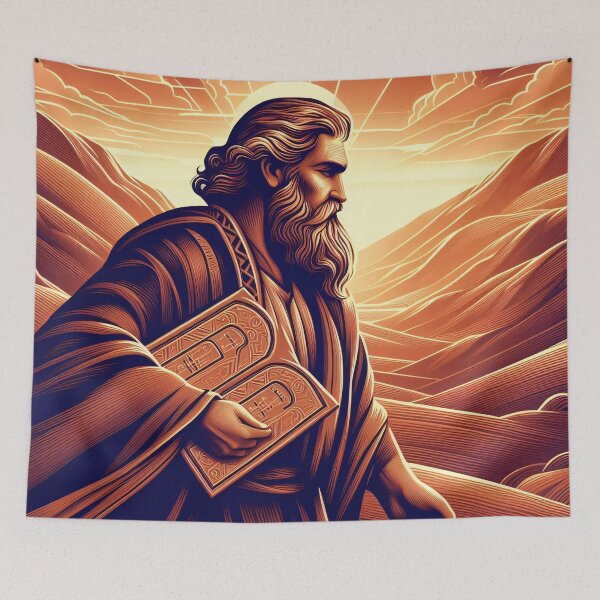Item preview, Moses and the 10 Commandments designed and sold by ClassicRetroism.