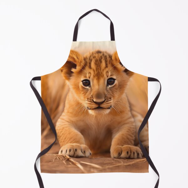 Item preview, Cute African baby lion cub, little wild cat predator animal in tropical savanna wildlife nature designed and sold by NBSStore.