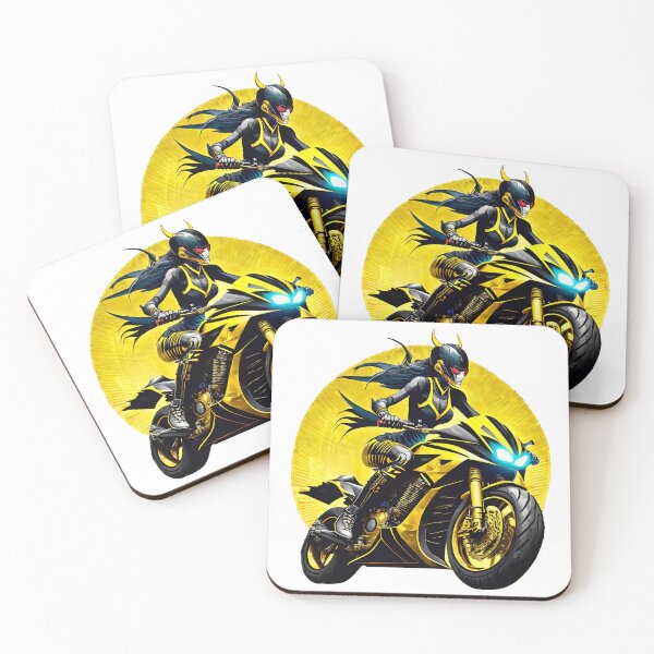 Item preview, Female Robocop racing on a motorcycle designed and sold by BADESIGNZZ.