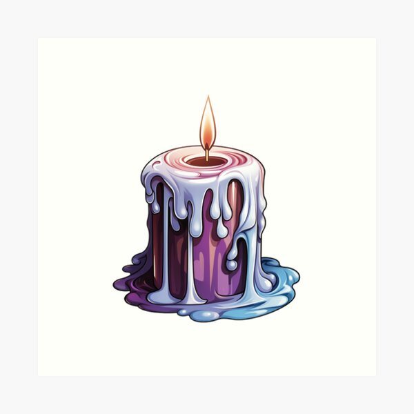 Solo Melting Wax Flickering Candle Art Print