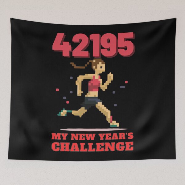Item preview, Runnig Girl 2024 New Year's Marathon Challenge  designed and sold by MarsLights.