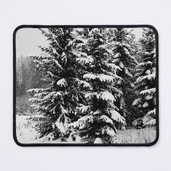 Item preview, Christmas trees covered with snow bw designed and sold by Jouko Lehto Photography.