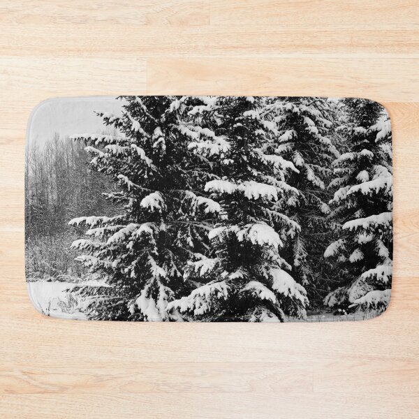 Item preview, Christmas trees covered with snow bw designed and sold by Jouko Lehto Photography.