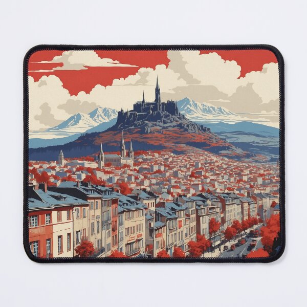 Item preview, Clermont Ferrand France Vintage Poster Tourism designed and sold by TravelersGems.