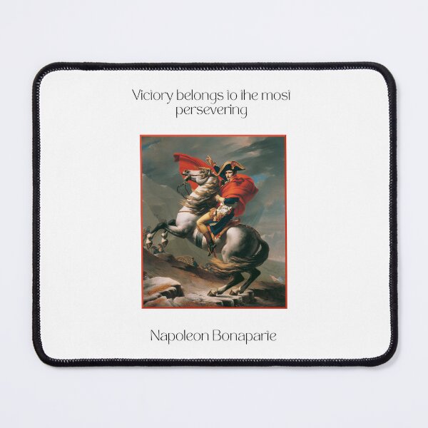 Item preview, "Victory belongs to the most persevering" inspirational quote from Napoleon Bonaparte designed and sold by Kernow-Clothing.