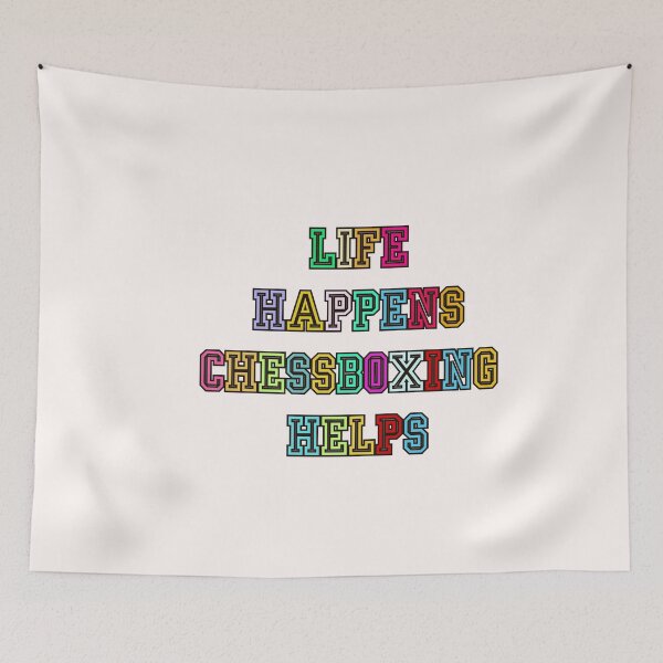 Item preview, Life happens Chess Boxing helps designed and sold by TheRightHonMP.