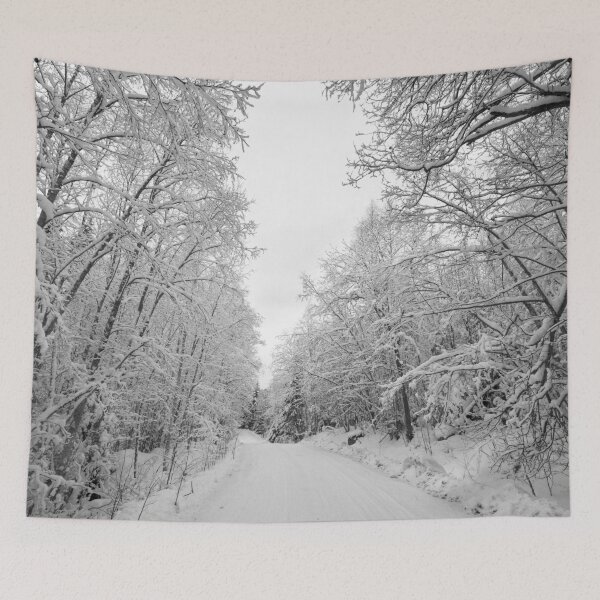 Item preview, Winter road 6 Parkkuu 2023 bw designed and sold by Jouko Lehto Photography.