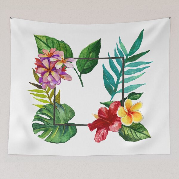 Item preview, Tropical Floral Painted Frame designed and sold by Alexandra Lewis.