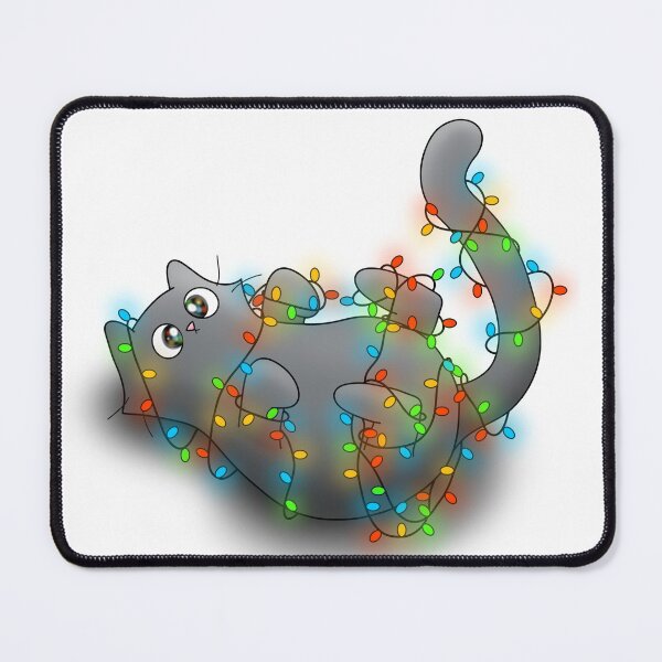Item preview, Cat in Christmas Lights designed and sold by sadfrogcreates.