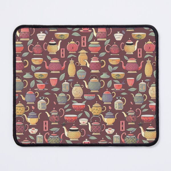 Item preview, Tea time Japanese relax red bordeaux designed and sold by Alessandro Remo Mazzoni Remotextiles.