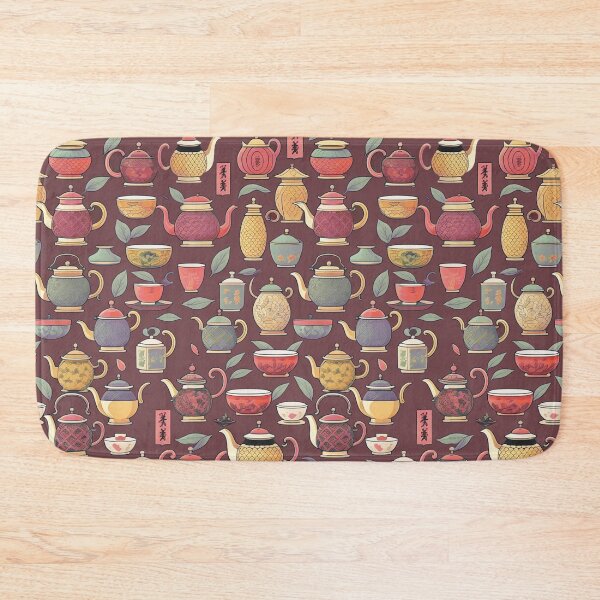 Item preview,  Tea time Japanese relax red bordeaux designed and sold by Alessandro Remo Mazzoni Remotextiles.