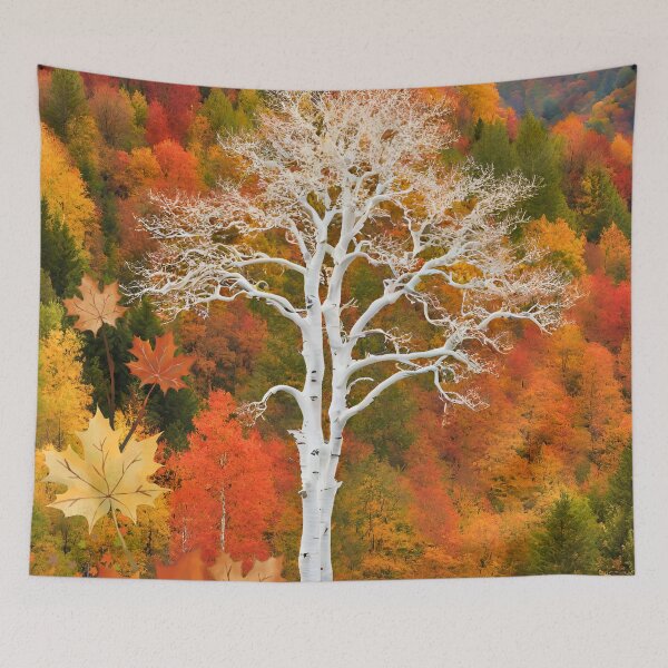 Item preview, sycamore tree stands out against the fall colors  designed and sold by Modern-Tropical.