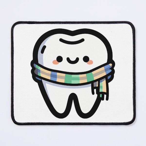 Item preview, Cheerful Tooth with Cozy Scarf designed and sold by ShopiDentistry.
