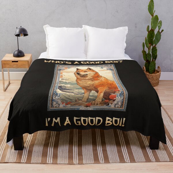 Item preview, Good Boi Doggo Shiba Meme Japanese Waves - Text designed and sold by ArtstyleAlchemy.