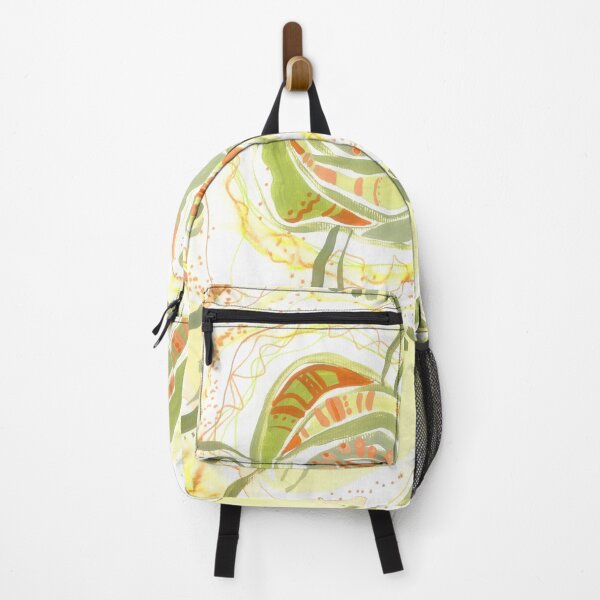 Item preview, Abstract green flower, Botany art, light yellow sun designed and sold by irusca_ artworks.