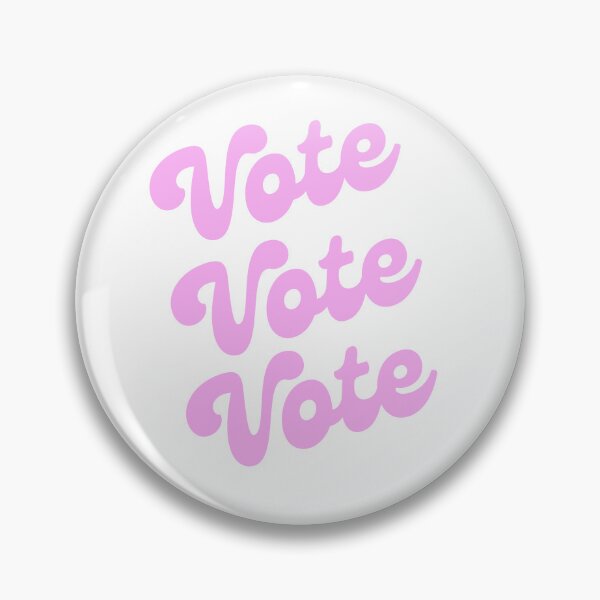 Item preview, Groovy Retro Pastel Pink Vintage Aesthetic Vote  designed and sold by VioletsnPansies.