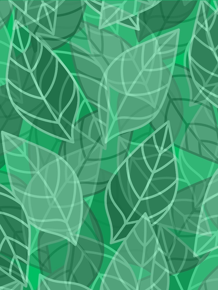 Thumbnail 3 of 3, Scarf, Spring leaf pattern designed and sold by WildsideArtShop.