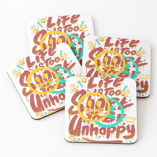 Item preview, LIFE IS TOO SHORT TO BE UNHAPPY designed and sold by momon artwork.