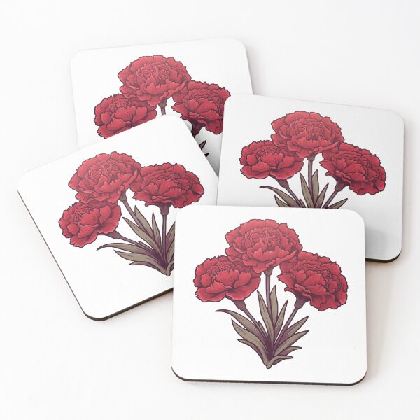Item preview, Garnet Carnations for January Birth Month designed and sold by AutumnAnnes.