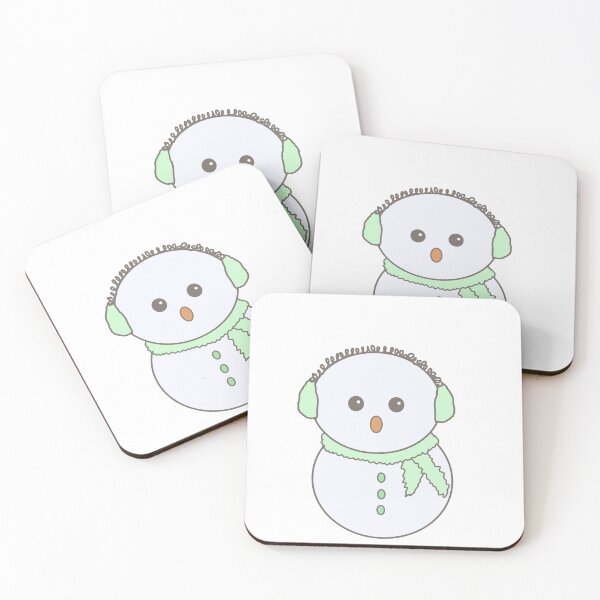 Item preview, Cute Soft Green Christmas Winter Snowman designed and sold by Kristka.