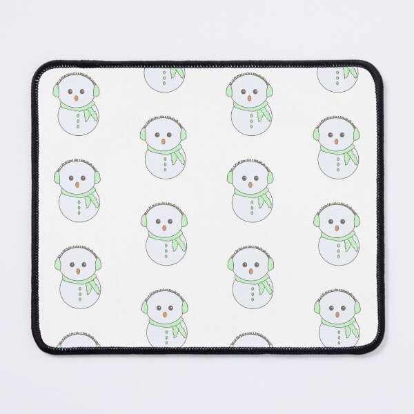 Item preview, Cute Soft Green Christmas Winter Snowman designed and sold by Kristka.