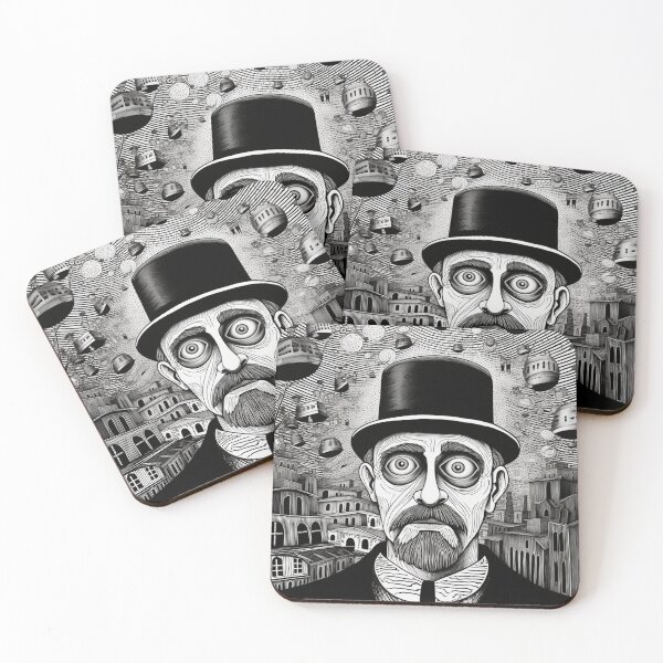 Item preview, SURREAL CARTOON WITH CHARACTER WITH BOWLER HAT designed and sold by infinitearte.