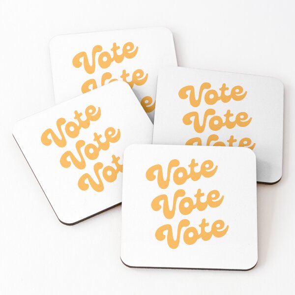 Item preview, Groovy Retro Pastel Orange Vintage Aesthetic Vote  designed and sold by VioletsnPansies.