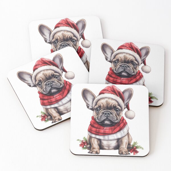 Item preview, French Bulldog by a joyful holiday atmosphere and a hat  designed and sold by Catrisz.
