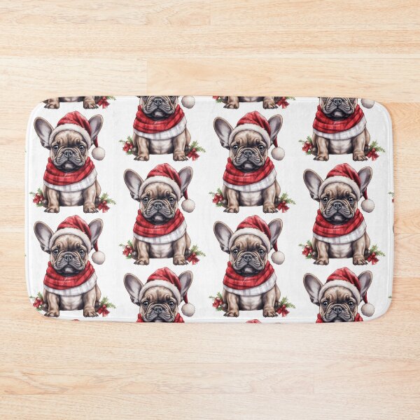 Item preview, French Bulldog by a joyful holiday atmosphere and a hat  designed and sold by Catrisz.