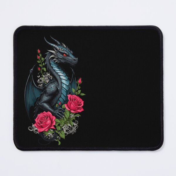 Item preview, Romantic black dragon giving big roses designed and sold by PETS ABC.