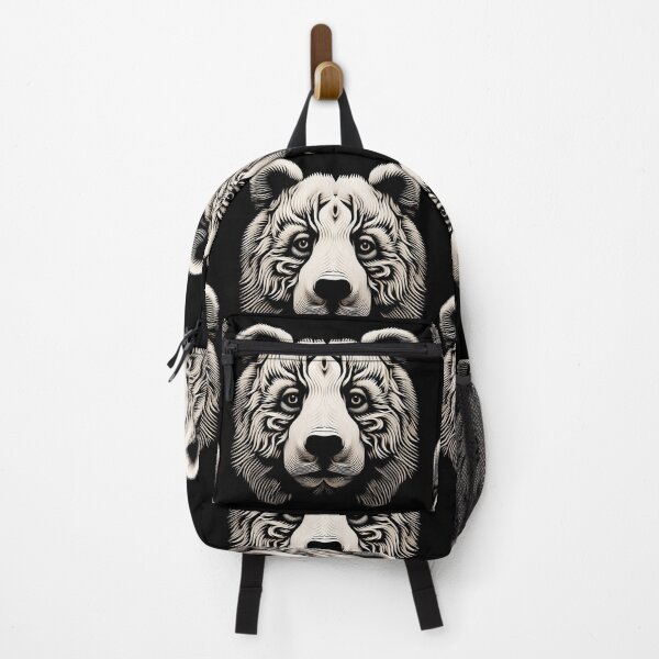 Item preview, Abstract Op Art Bear Canvas - A Modern Wilderness designed and sold by Moisky Art.